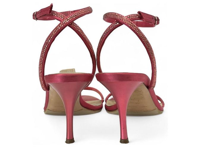 Autre Marque Sandali con tacco e strass Sergio Rossi Rosa - vista 3
