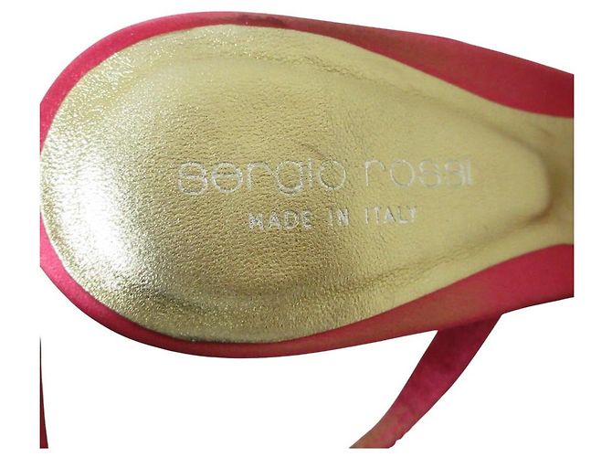 Autre Marque Sandali con tacco e strass Sergio Rossi Rosa - vista 8