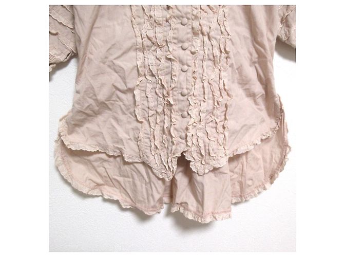 Autre Marque Blusa de mangas curtas com babados e fita de renda WONDERFUL WORLD Rosa - vista 6