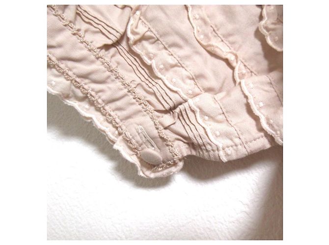 Autre Marque Blusa de mangas curtas com babados e fita de renda WONDERFUL WORLD Rosa - vista 8
