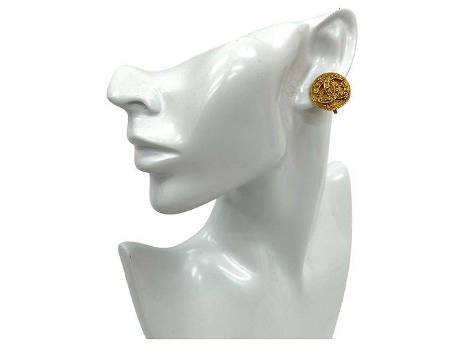 Pendientes Chanel Coco Mark dorados - vista 2