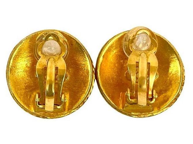 Pendientes Chanel Coco Mark dorados - vista 6