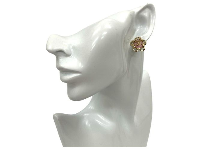 Pendientes Chanel Coco Mark Flower Dorado - vista 2