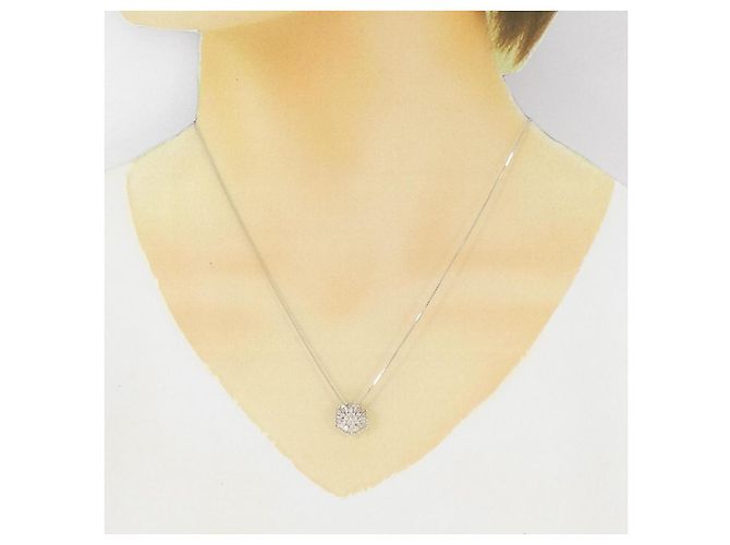 Autre Marque Collana in oro bianco 18K con diamanti Argento - vista 6