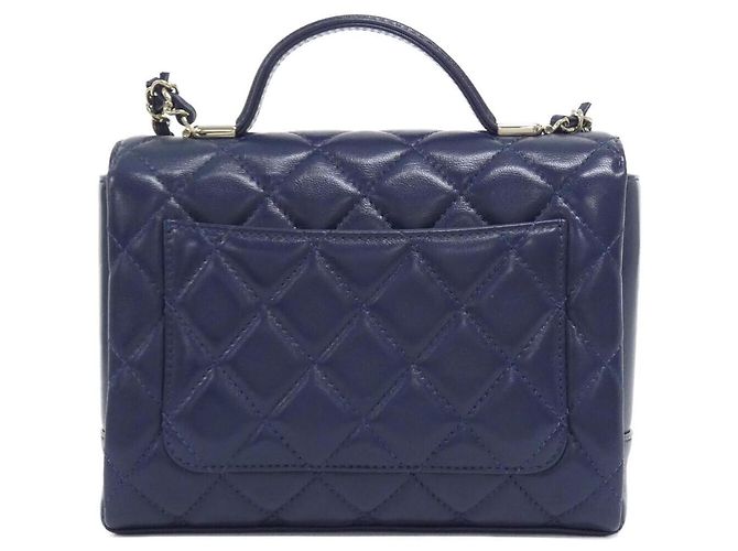 Timeless Borsa a tracolla in agnello Chanel Blu - vista 2