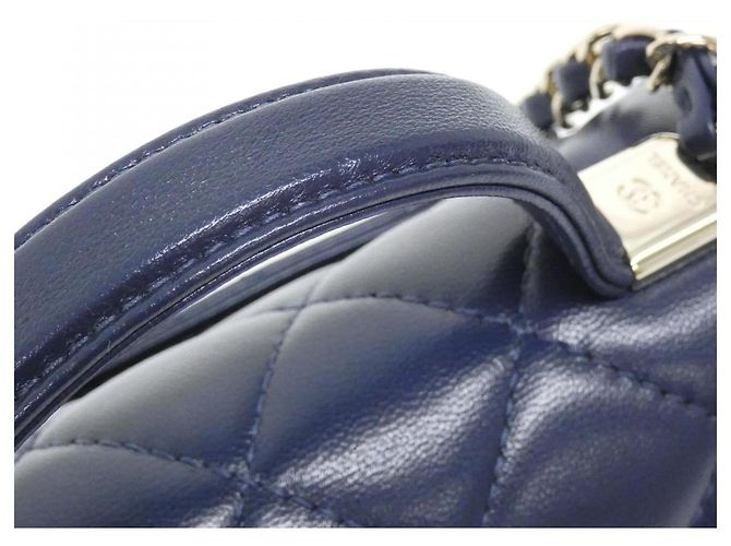 Timeless Borsa a tracolla in agnello Chanel Blu - vista 5