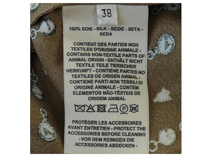 Médor Hermès Vestido de seda HERMES TRESOR DE MEDOR Castaño - vista 3
