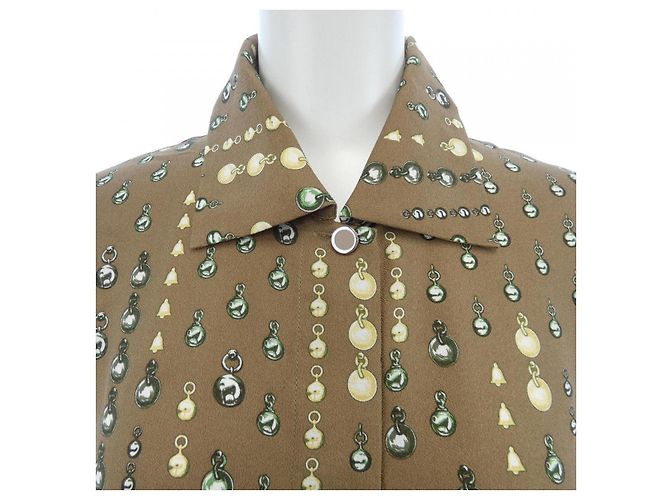 Médor Hermès Vestido de seda HERMES TRESOR DE MEDOR Castaño - vista 5