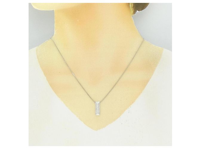Autre Marque Collana in platino e diamanti Argento - vista 6