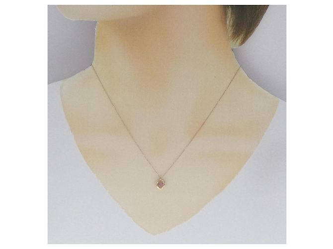 Autre Marque Collana in tourmalina e oro rosa K10 - vista 6