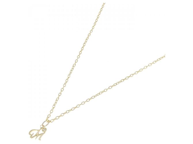 Autre Marque Au750 Diamanten Initialen M Halskette Golden - Ansicht 2