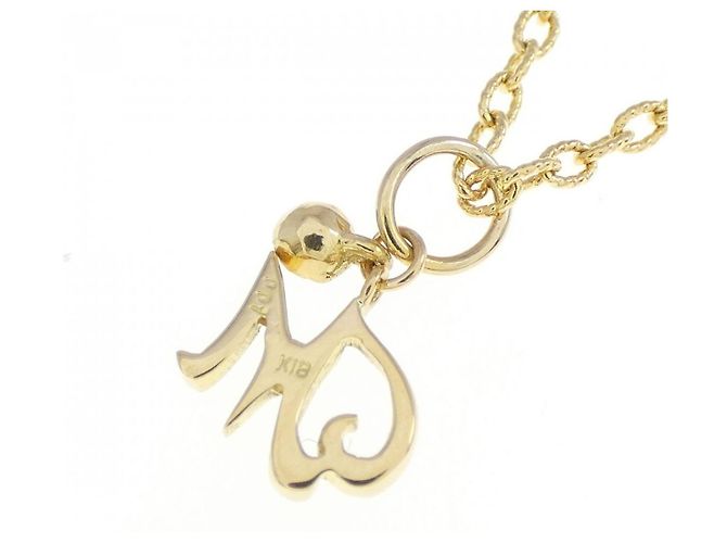 Autre Marque Au750 Diamanten Initialen M Halskette Golden - Ansicht 4