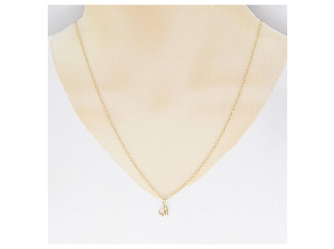 Autre Marque Au750 Diamanten Initialen M Halskette Golden - Ansicht 6