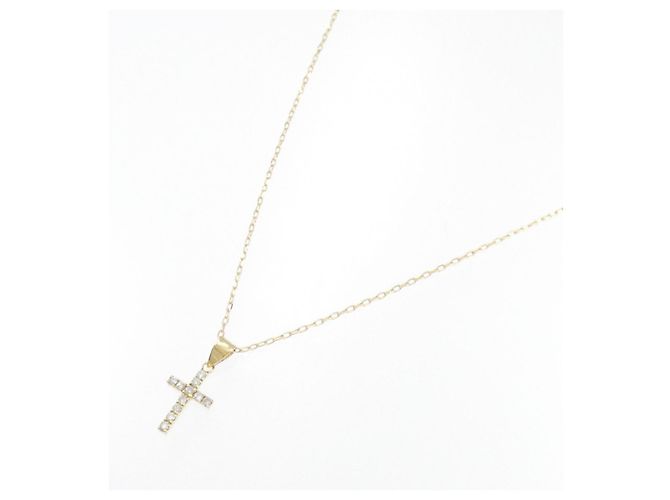 Autre Marque Collana Croce Diamante Au750 D'oro - vista 2