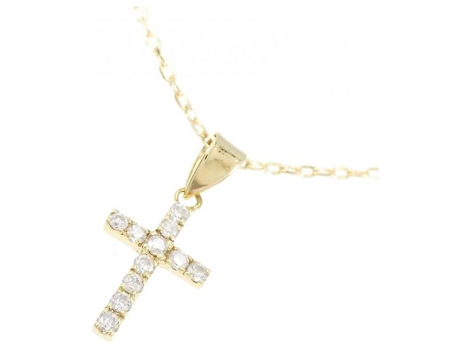 Autre Marque Collana Croce Diamante Au750 D'oro - vista 3