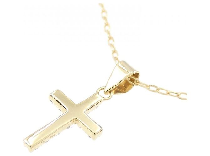 Autre Marque Collana Croce Diamante Au750 D'oro - vista 4