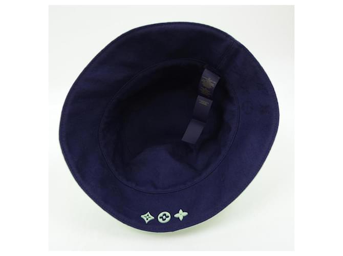 Cappello Louis Vuitton M7438L Verde Blu navy - vista 5