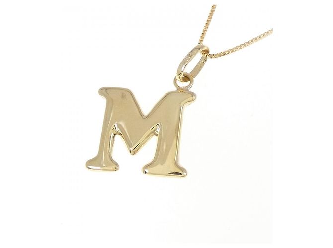 Autre Marque Au750 Initial M Halskette Golden - Ansicht 3