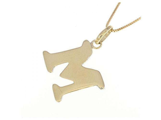 Autre Marque Au750 Initial M Halskette Golden - Ansicht 4