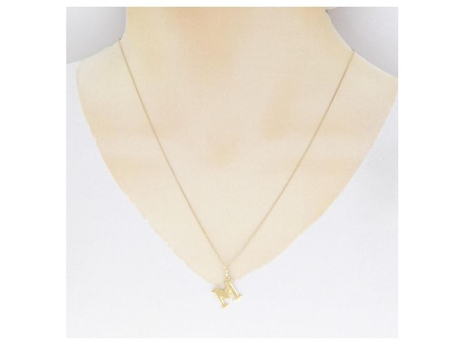 Autre Marque Au750 Initial M Halskette Golden - Ansicht 6