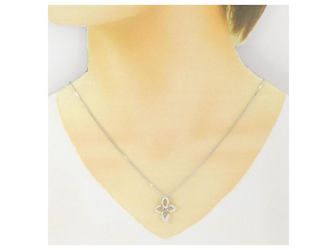 Autre Marque Collana in oro bianco Au750 e diamanti Argento - vista 6