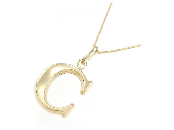 Autre Marque Collana Initial C in Au750 D'oro - vista 3