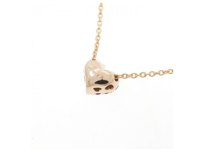 Autre Marque Collana Sapphire Heart in Au750 Rosa - vista 4