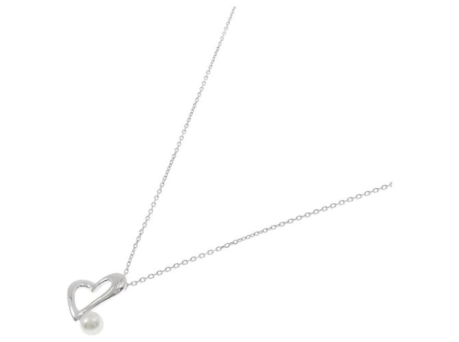 Autre Marque Collana di perle Akoya in K18WG Argento - vista 2