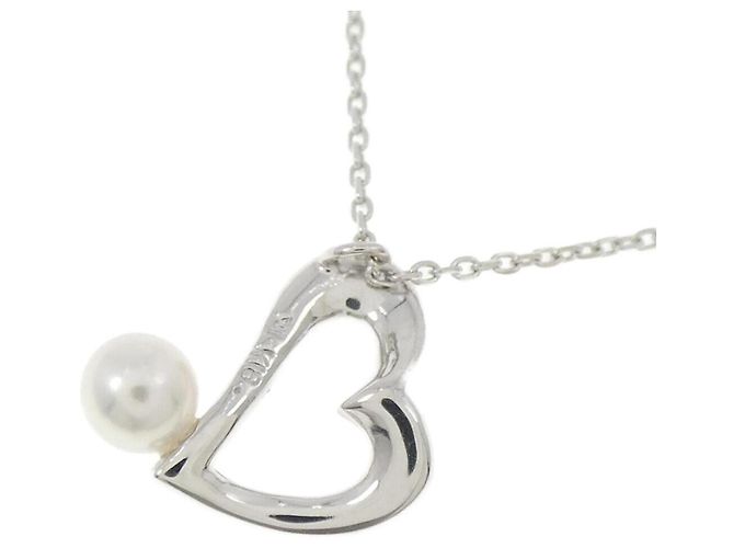 Autre Marque Collana di perle Akoya in K18WG Argento - vista 4