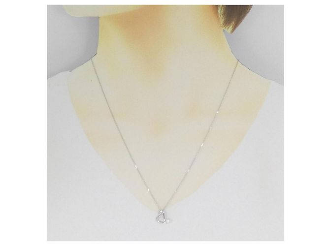 Autre Marque Collana di perle Akoya in K18WG Argento - vista 6