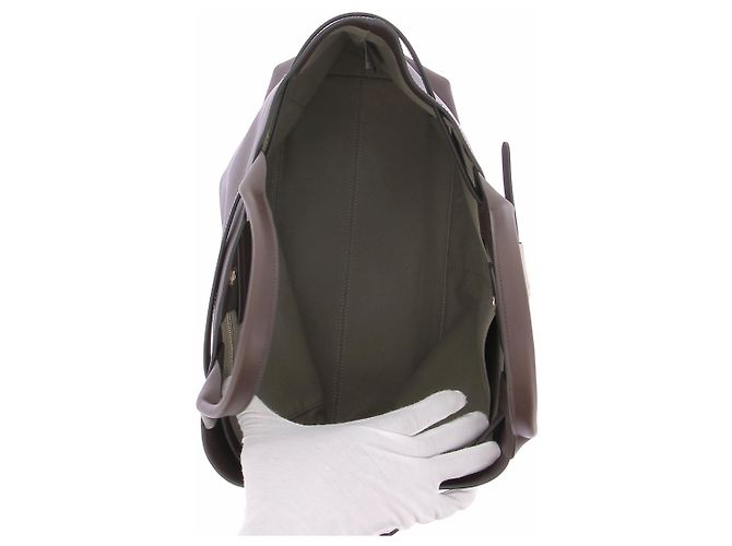 Borsa a mano Longchamp in pelle marrone - vista 7