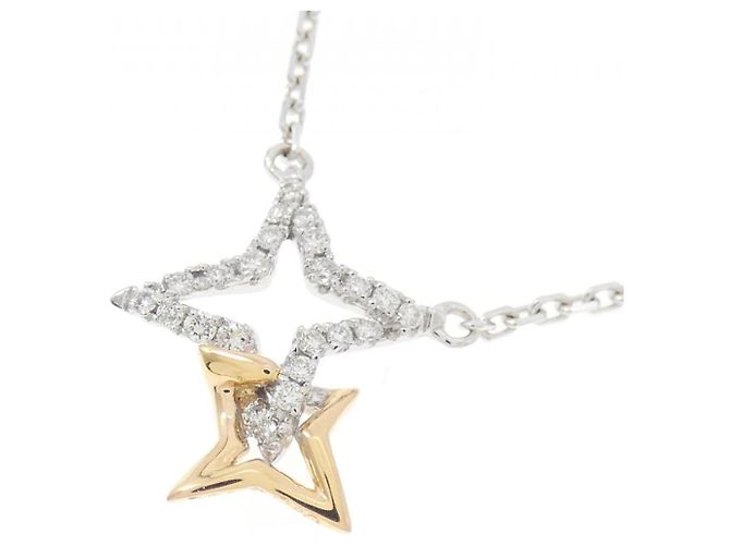 Autre Marque Collana in oro bianco Au750 e oro giallo Au750 con diamanti D'oro - vista 3