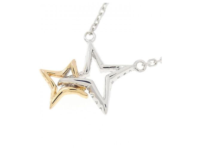 Autre Marque Collana in oro bianco Au750 e oro giallo Au750 con diamanti D'oro - vista 4