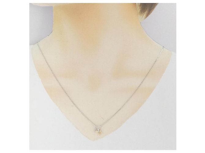 Autre Marque Collana in oro bianco Au750 e oro giallo Au750 con diamanti D'oro - vista 6