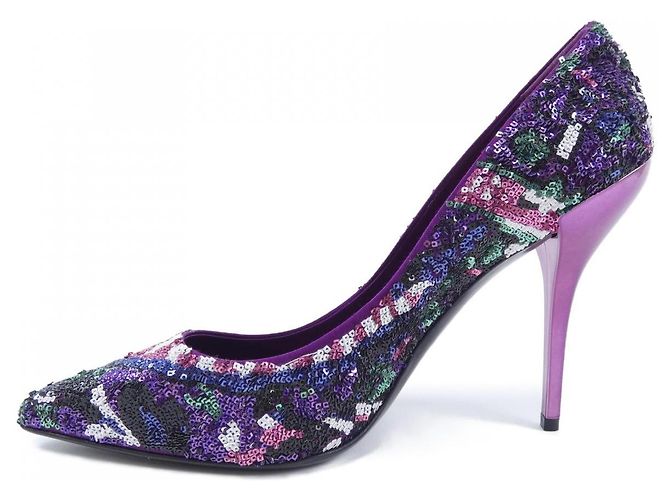 Décolleté Roger Vivier Nero Rosa Porpora - vista 2