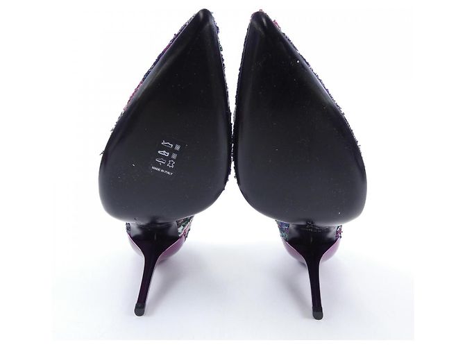 Décolleté Roger Vivier Nero Rosa Porpora - vista 4