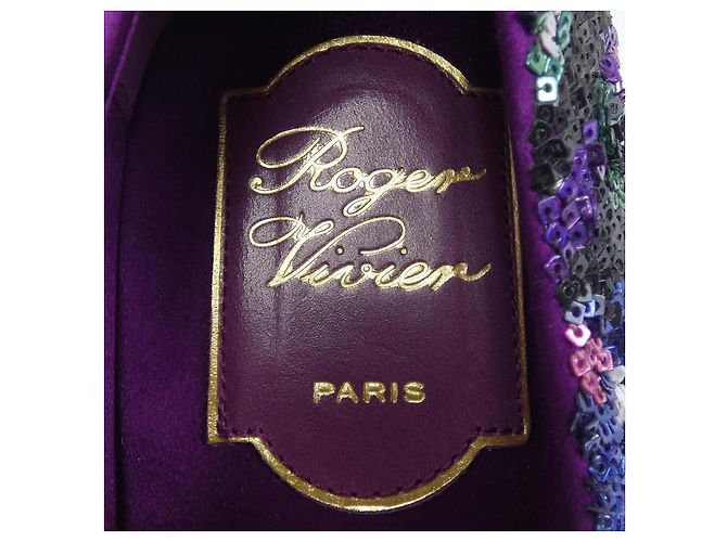 Décolleté Roger Vivier Nero Rosa Porpora - vista 6