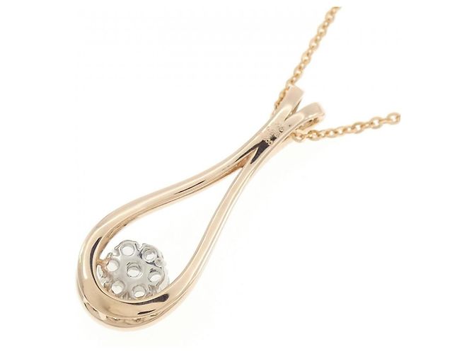 Autre Marque Collana Fiore in Diamanti Au750 Rosa - vista 4
