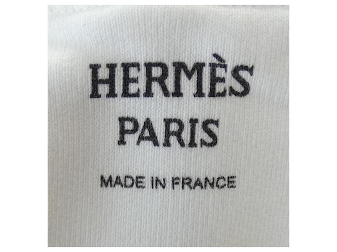 Hermès Hermes 3E4626DA Baumwoll-Sweatshirt 38 Weiß - Ansicht 4