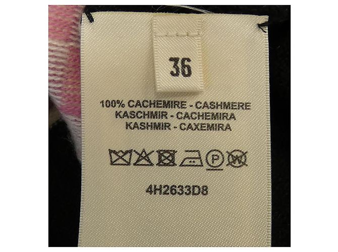 Hermès Hermes 4H2633D8 Punto de cachemira Negro Rosa Azul - vista 3