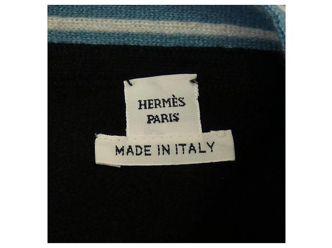 Hermès Hermes 4H2633D8 Punto de cachemira Negro Rosa Azul - vista 4