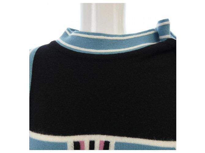 Hermès Hermes 4H2633D8 Punto de cachemira Negro Rosa Azul - vista 5