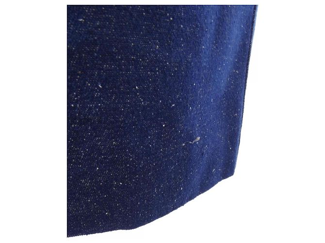 Falda de seda Leonard Fashion Azul Azul marino - vista 6