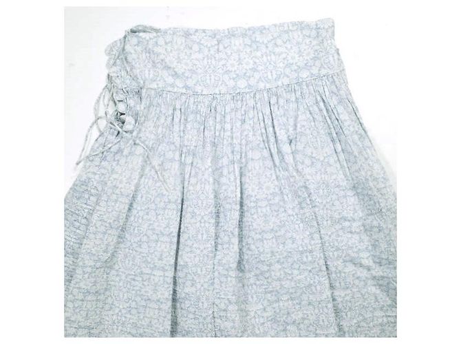 Autre Marque FALDA CLAIRE HORROR VACUI Falda de algodón Limited Azul - vista 7