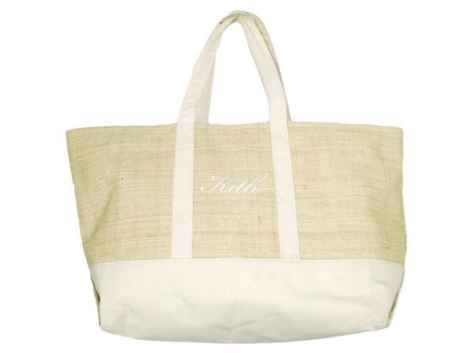 Autre Marque Borsa tote in paglia KITH NYC Beige - vista 2