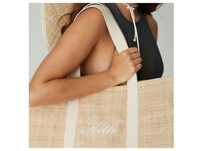 Autre Marque Borsa tote in paglia KITH NYC Beige - vista 5