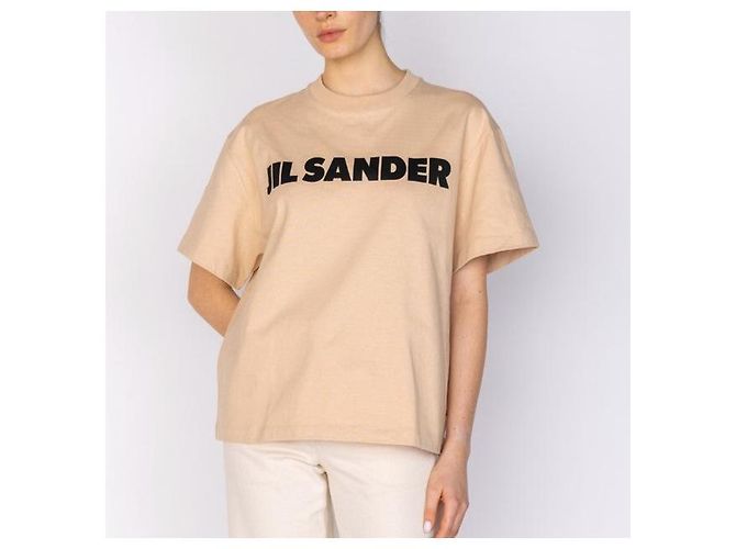 Jil Sander T-SHIRT SS Cotton T-shirt Beige - vista 3