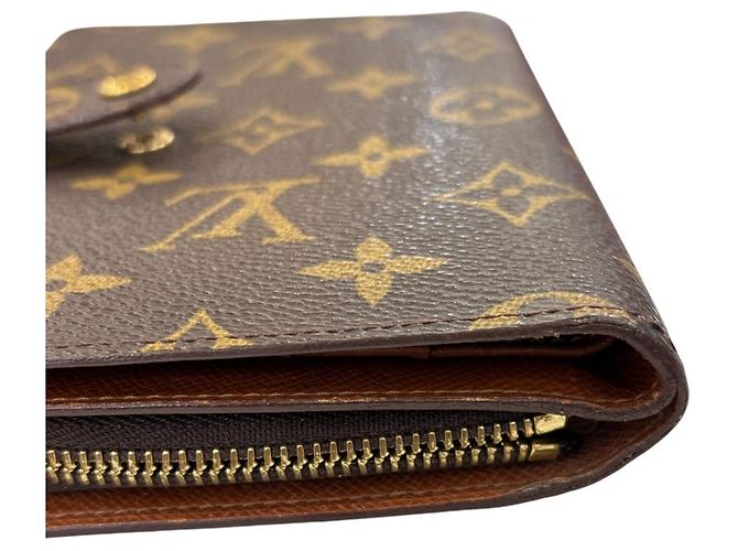 Cartera Louis Vuitton Porte Papier Zip Monogram Castaño - vista 10