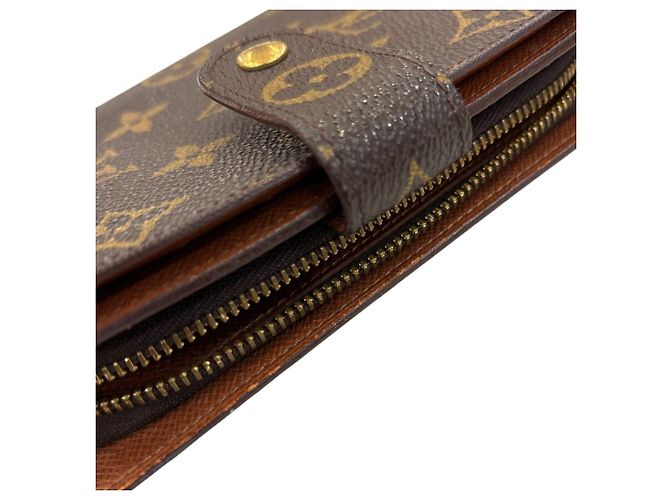 Cartera Louis Vuitton Porte Papier Zip Monogram Castaño - vista 11