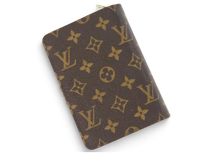 Cartera Louis Vuitton Porte Papier Zip Monogram Castaño - vista 2